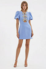 Juliana Puff Sleeve Mini – Blue Juliana Puff Sleeve Mini – Blue