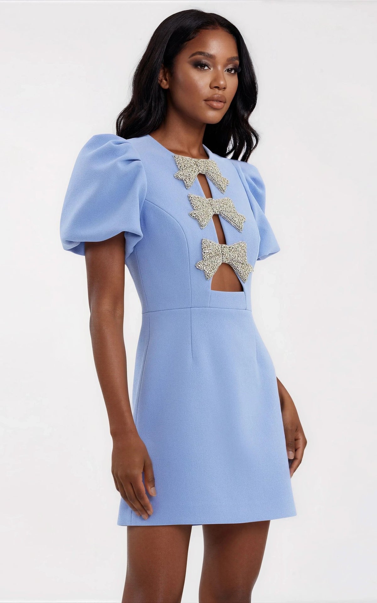 Juliana Puff Sleeve Mini – Blue Juliana Puff Sleeve Mini – Blue