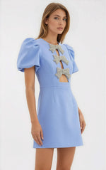 Juliana Puff Sleeve Mini – Blue Juliana Puff Sleeve Mini – Blue