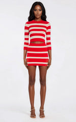 Kian Knit Skort – Cherry/Sand/Eggshell Kian Knit Skort – Cherry/Sand/Eggshell
