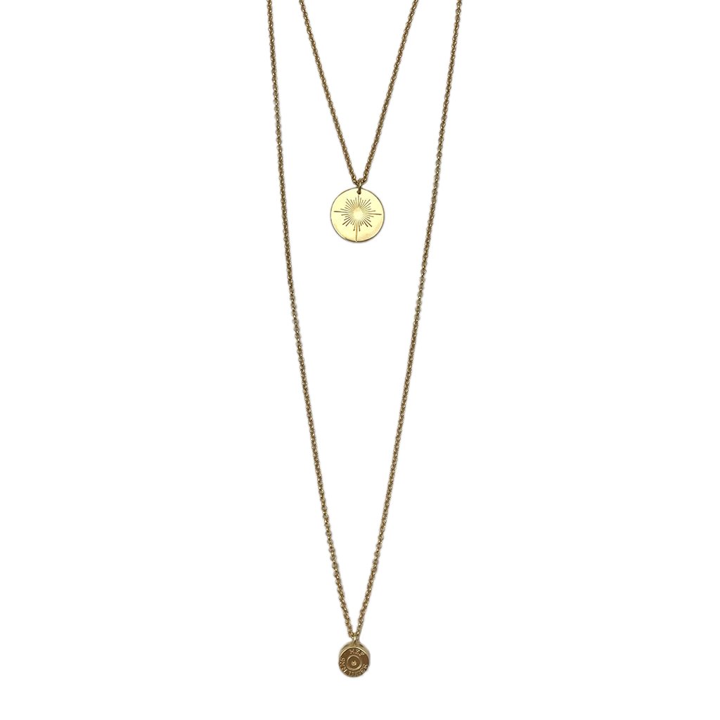 Layered North Star Bullet Necklace Layered North Star Bullet Necklace