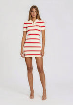 Liev Knit Mini Dress – Eggshell/Cherry/Sand Liev Knit Mini Dress – Eggshell/Cherry/Sand