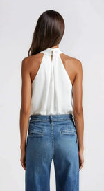 Maia Gather Sleeveless Top - Ivory Maia Gather Sleeveless Top - Ivory