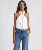 Maia Gather Sleeveless Top - Ivory Maia Gather Sleeveless Top - Ivory