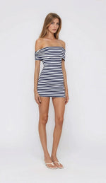 Malory Striped Mini Dress – Navy/White Malory Striped Mini Dress – Navy/White