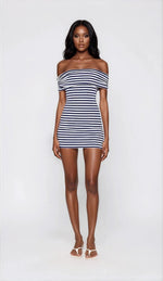 Malory Striped Mini Dress – Navy/White Malory Striped Mini Dress – Navy/White