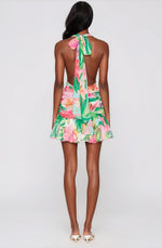 Mave Halter Neck Mini Dress – Pink Floral (Final Sale) Mave Halter Neck Mini Dress – Pink Floral (Final Sale)