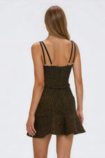 Metallic Knit Mini Dress – Black Metallic Knit Mini Dress – Black