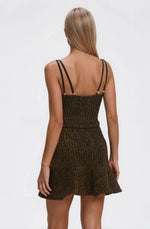 Metallic Knit Mini Dress – Black Metallic Knit Mini Dress – Black