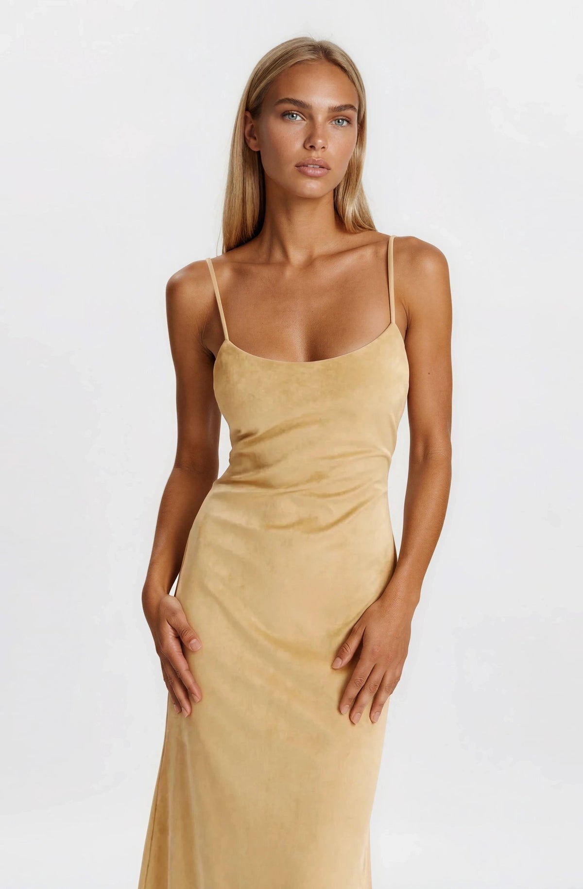 Nadira Faux Suede Dress – Soft Camel Nadira Faux Suede Dress – Soft Camel - XO, Tina