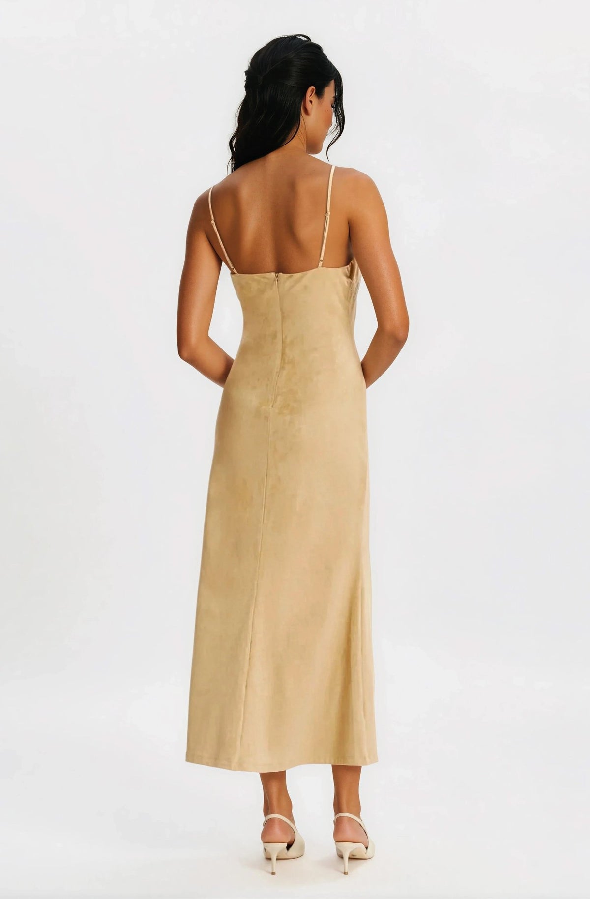 Nadira Faux Suede Dress – Soft Camel Nadira Faux Suede Dress – Soft Camel - XO, Tina