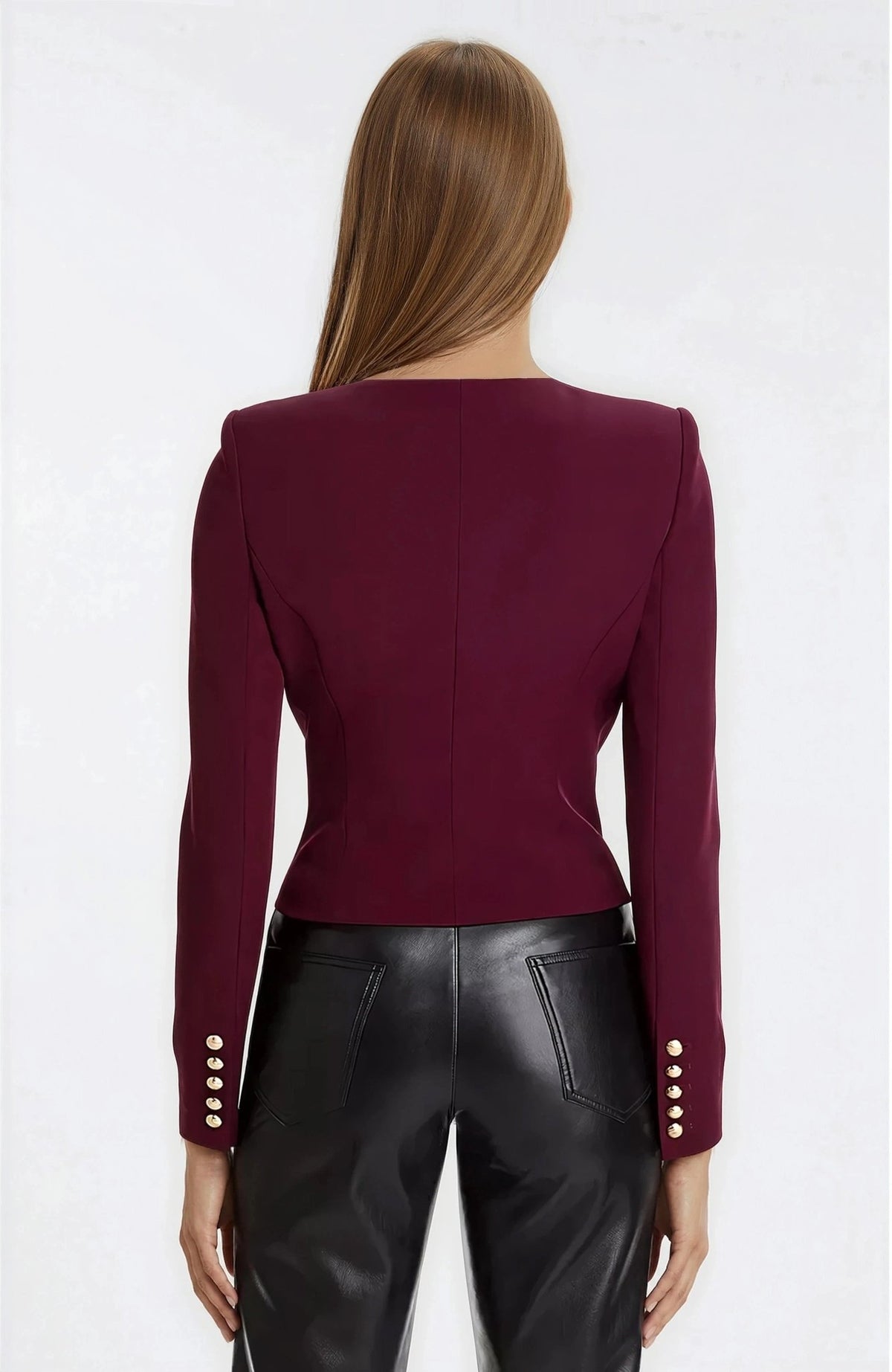 Olempia Crepe Blazer - Malbec Olempia Crepe Blazer - Malbec - XO, Tina