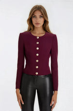 Olempia Crepe Blazer - Malbec - XO, Tina Olempia Crepe Blazer - Malbec - XO, Tina