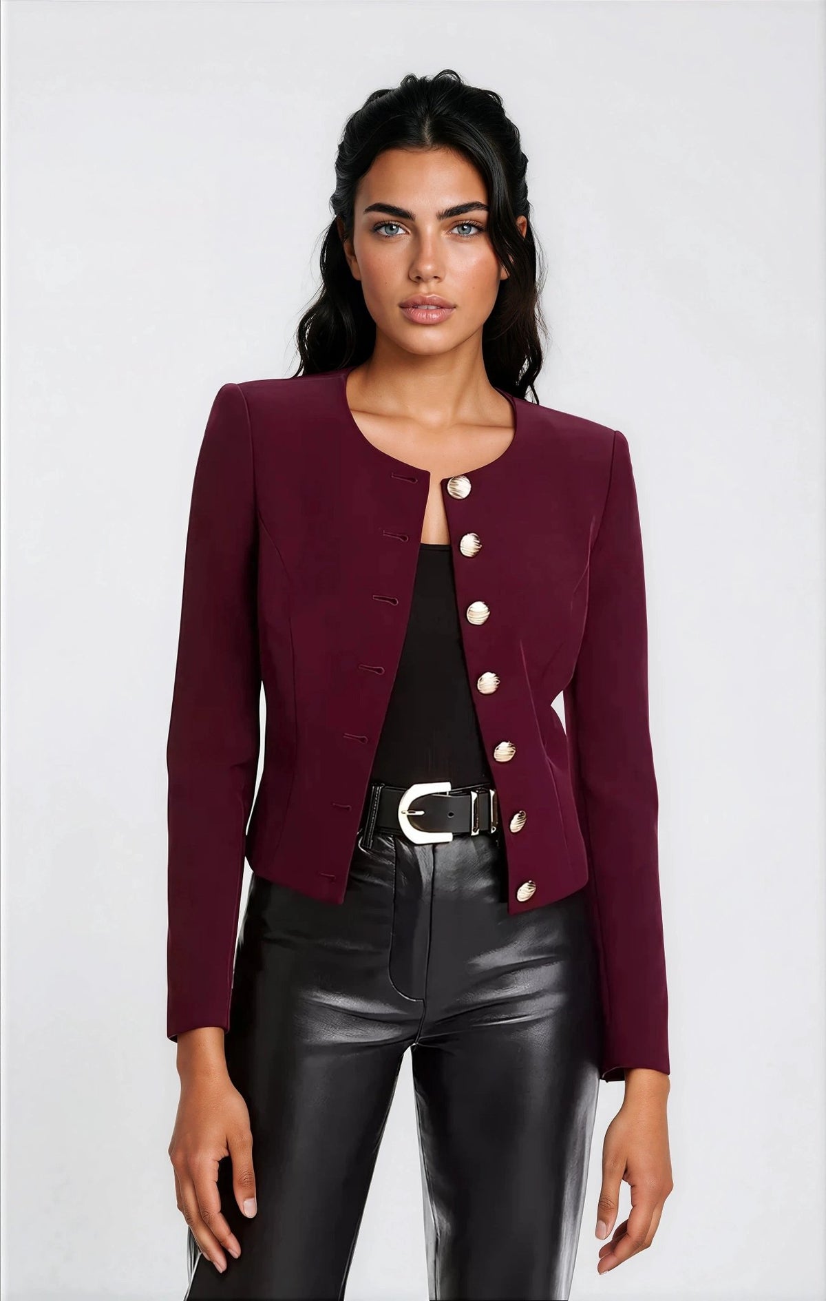 Olempia Crepe Blazer - Malbec Olempia Crepe Blazer - Malbec - XO, Tina