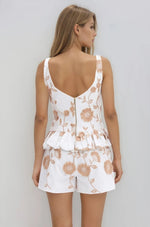 Botanical Poplin Mini Skirt – Off White Botanical Poplin Mini Skirt – Off White