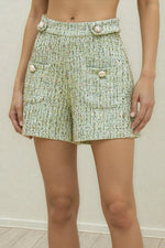 Crystal Tweed Short – Green Crystal Tweed Short – Green