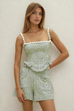 Crystal Tweed Short – Green Crystal Tweed Short – Green