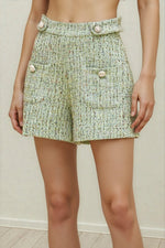 Crystal Tweed Short – Green Crystal Tweed Short – Green