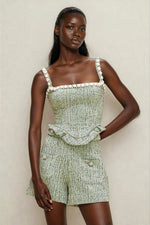 Crystal Tweed Top – Green Crystal Tweed Top – Green