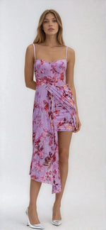 Floral Haze Bustier Mini Dress – Violet Floral Haze Bustier Mini Dress – Violet