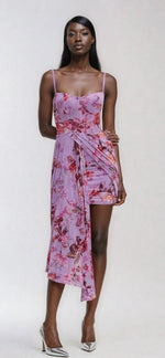 Floral Haze Bustier Mini Dress – Violet Floral Haze Bustier Mini Dress – Violet