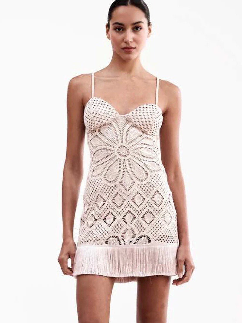 PatBo - Flower Crochet Embroidered Mini Dress