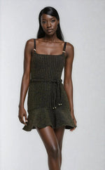 Metallic Knit Mini Dress – Black Metallic Knit Mini Dress – Black