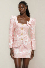 Petal Jacquard Jacket – Pink Petal Jacquard Jacket – Pink