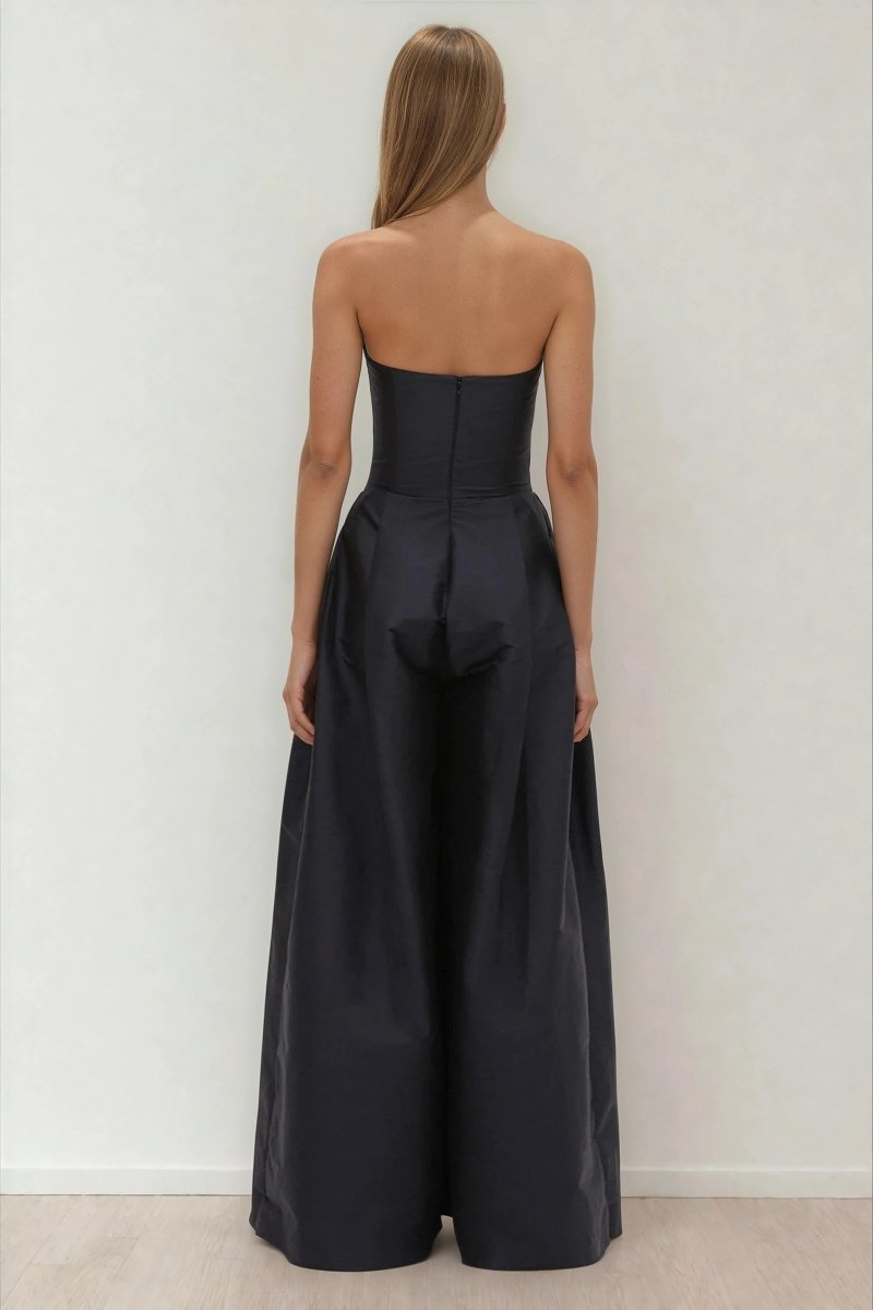 Taffeta Bloom Jumpsuit – Black Taffeta Bloom Jumpsuit – Black