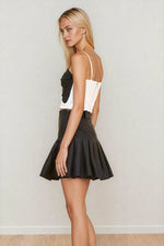 Taffeta Bloom Mini Skirt – Black Taffeta Bloom Mini Skirt – Black