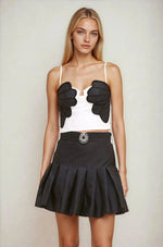 Taffeta Bloom Mini Skirt – Black Taffeta Bloom Mini Skirt – Black