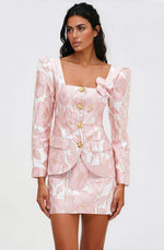 Petal Jacquard Jacket – Pink Petal Jacquard Jacket – Pink