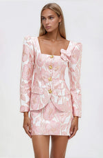 Petal Jacquard Jacket – Pink Petal Jacquard Jacket – Pink