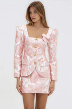 Petal Jacquard Jacket – Pink Petal Jacquard Jacket – Pink