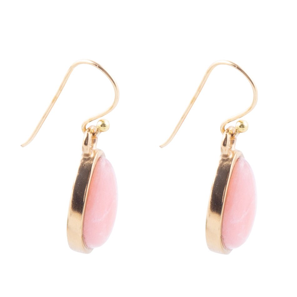Pink Opal Golden Drop Earrings Pink Opal Golden Drop Earrings