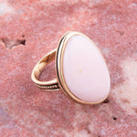 Pink Opal Golden Statement Ring Pink Opal Golden Statement Ring