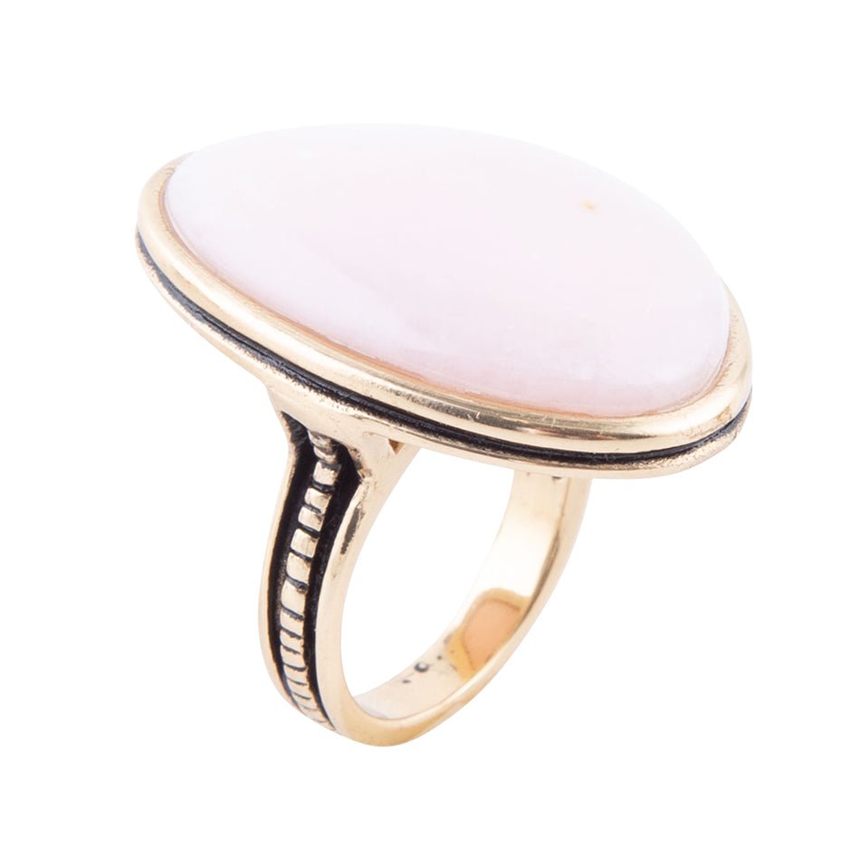 Pink Opal Golden Statement Ring Pink Opal Golden Statement Ring