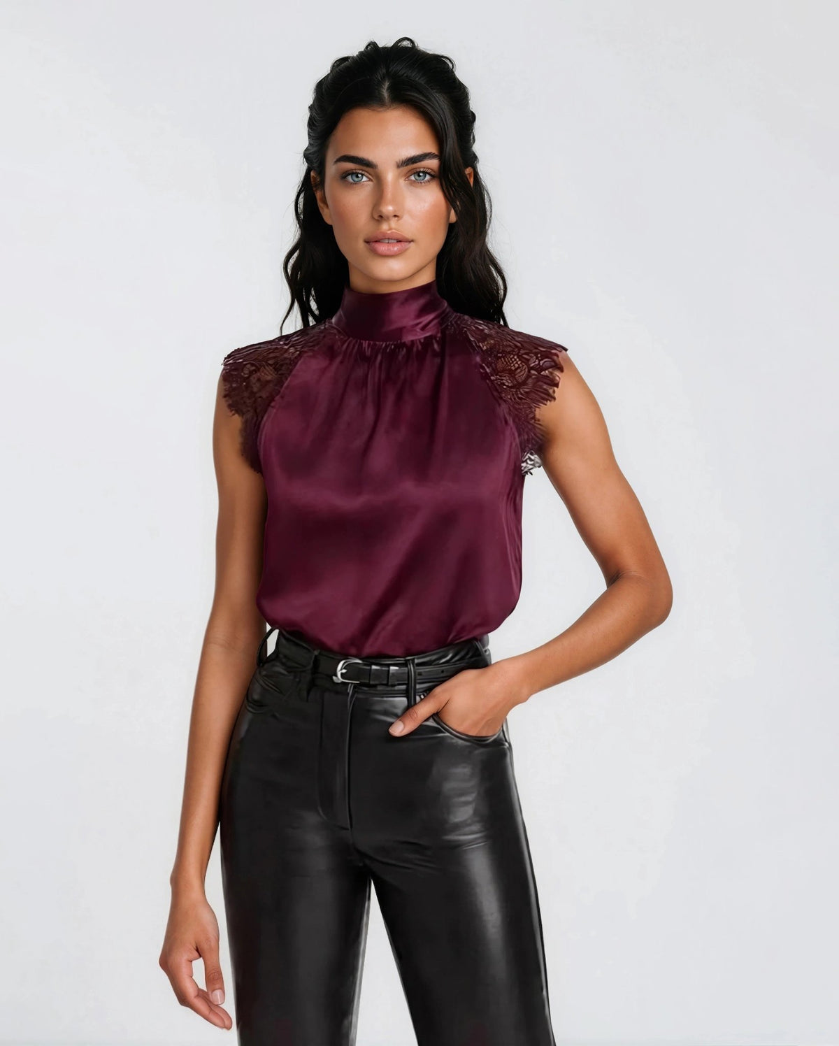 Rachel Halter Blouse - Malbec Rachel Halter Blouse - Malbec - XO, Tina
