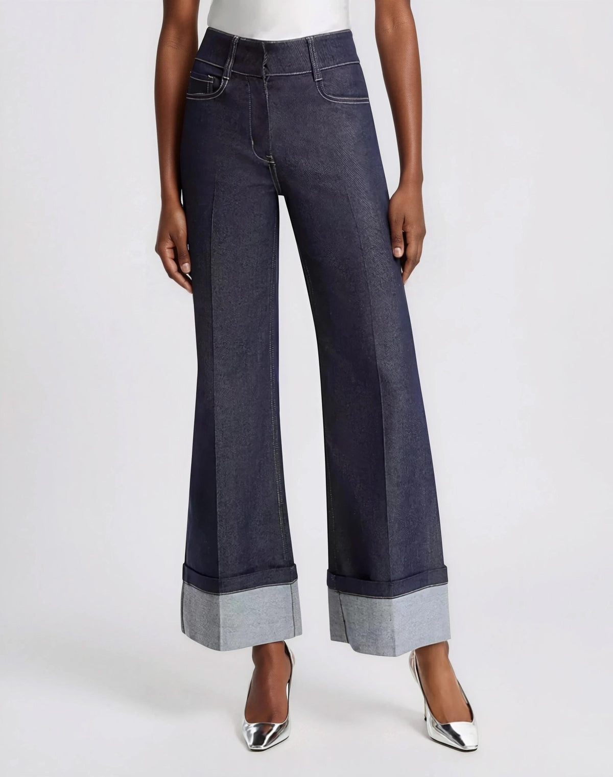 Raquelita Sheen Denim Pants - Dark Denim Blue Raquelita Sheen Denim Pants - Dark Denim Blue - XO, Tina
