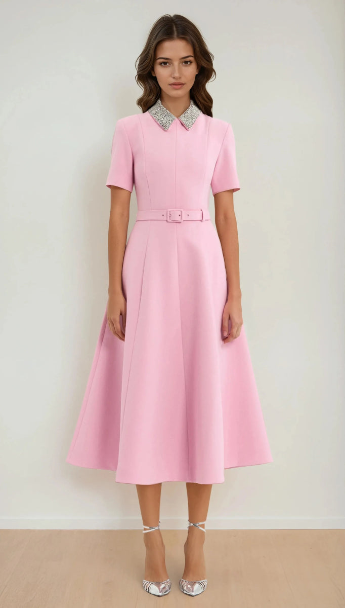 Rebecca Vallance - Xena Short Sleeve Midi Dress