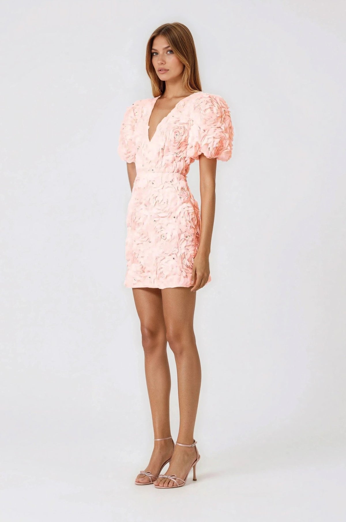 Rosella 3D Mini Dress – Pink Rosella 3D Mini Dress – Pink