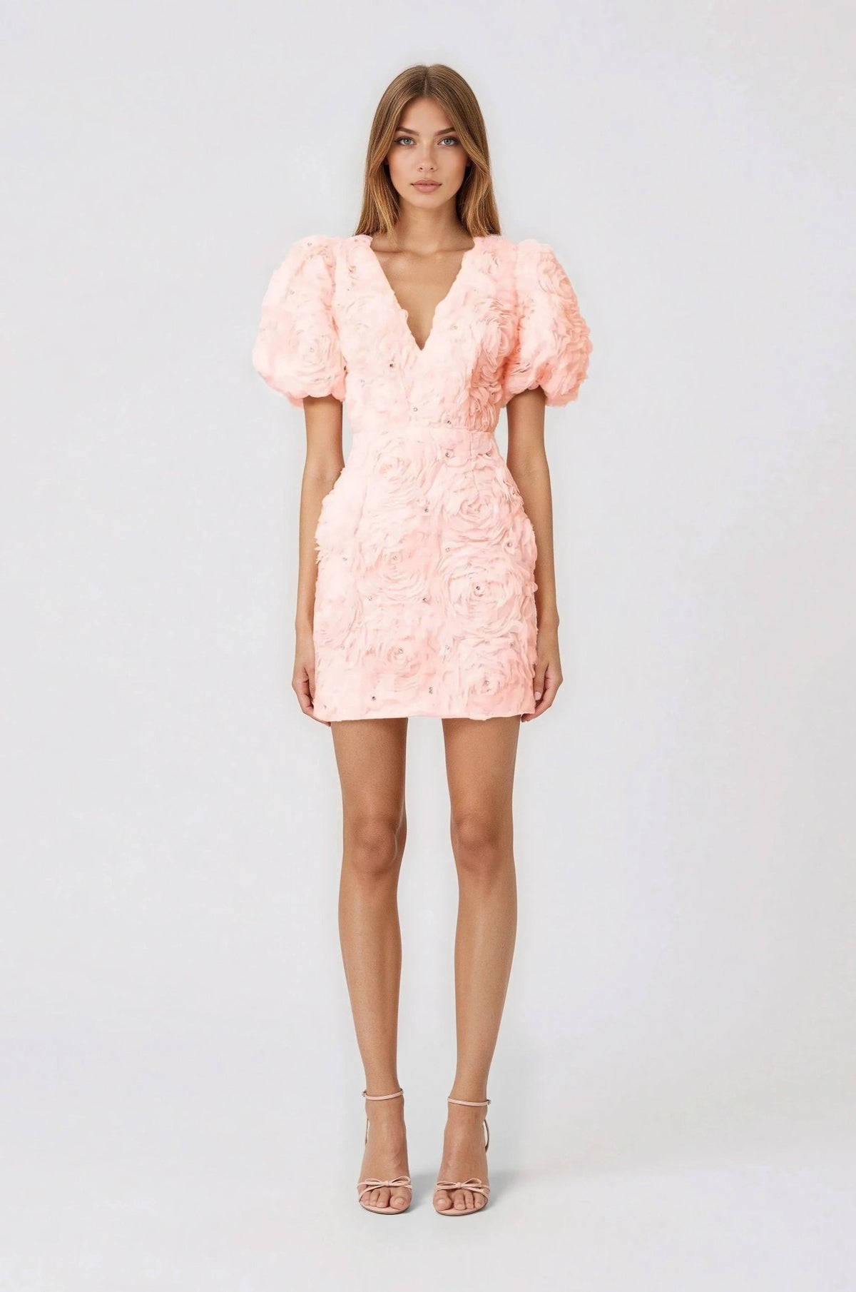 Rosella 3D Mini Dress – Pink Rosella 3D Mini Dress – Pink