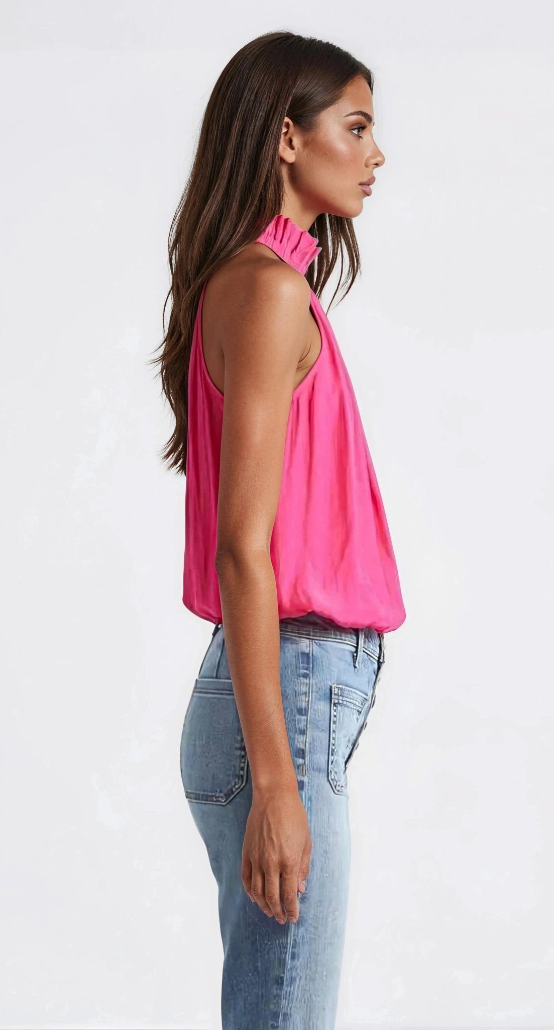Rowan Halter Neck Sleeveless Top - Pink Rowan Halter Neck Sleeveless Top - Pink
