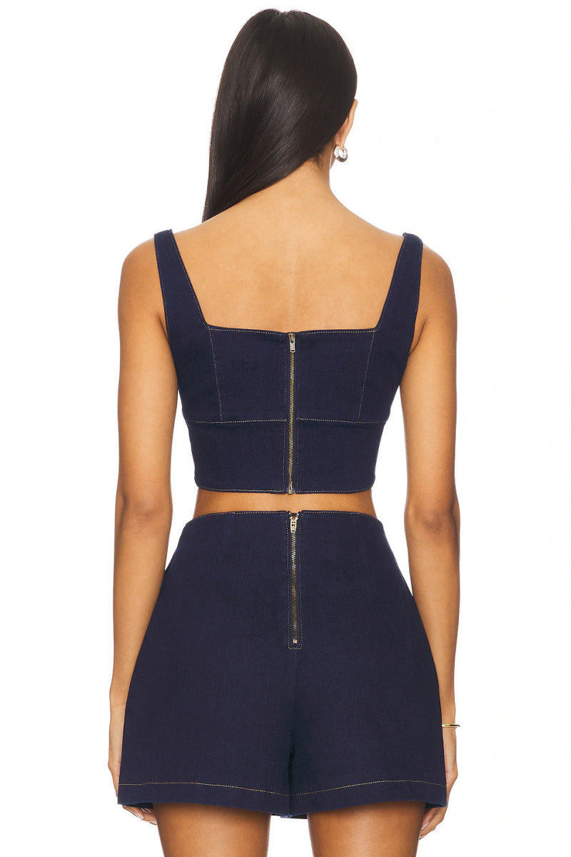 Sau Lee - Bridgette Denim Top