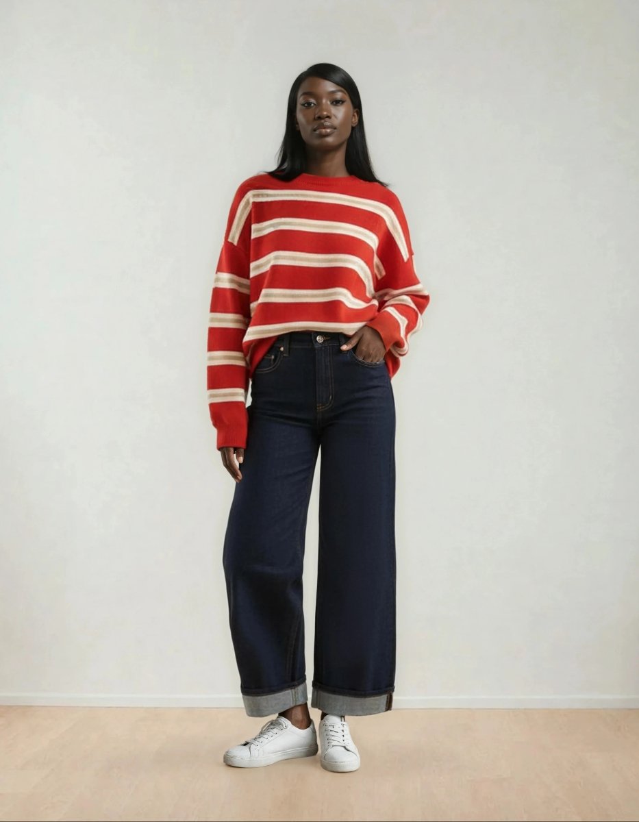 Cassian Sweater – Cherry/Sand/Eggshell Cassian Sweater – Cherry/Sand/Eggshell