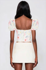 Sheyla Floral Printed Top – Summer White (Final Sale) Sheyla Floral Printed Top – Summer White (Final Sale)