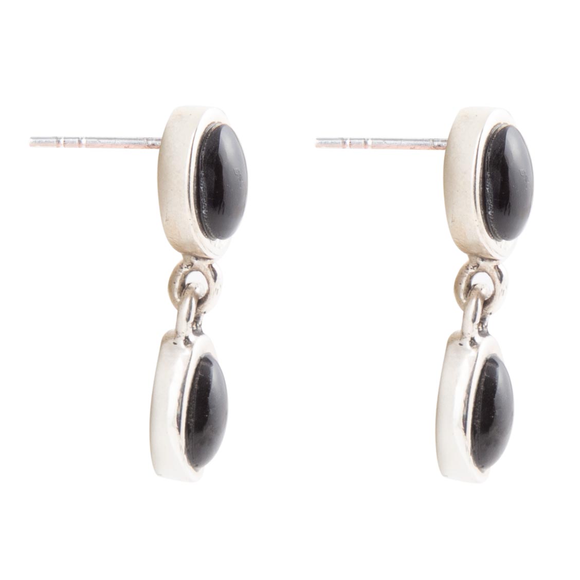 Sterling Silver Black Onyx Drop Earrings Sterling Silver Black Onyx Drop Earrings