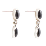 Sterling Silver Black Onyx Drop Earrings Sterling Silver Black Onyx Drop Earrings