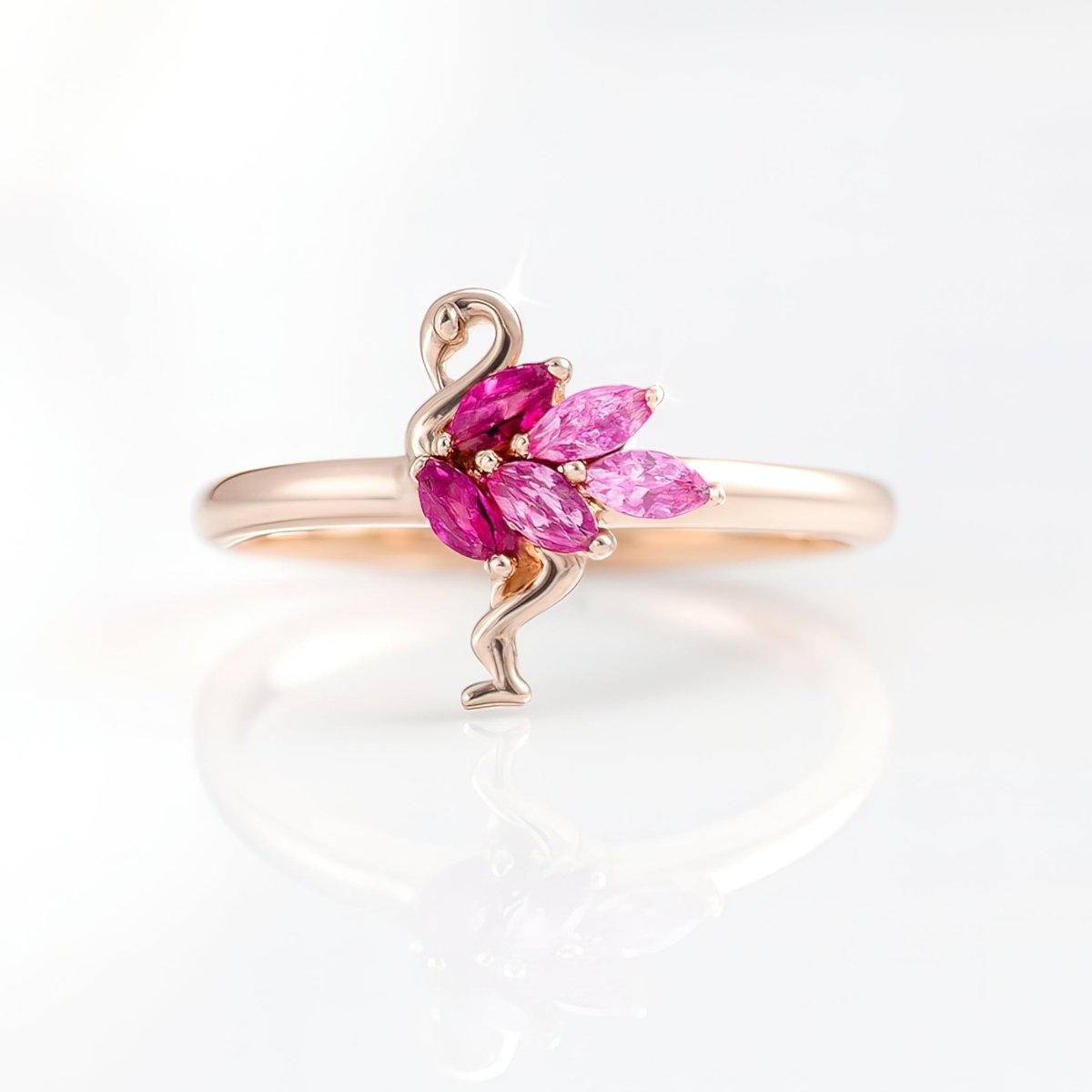 Sterling Silver Pink Flamingo Ring Sterling Silver Pink Flamingo Ring