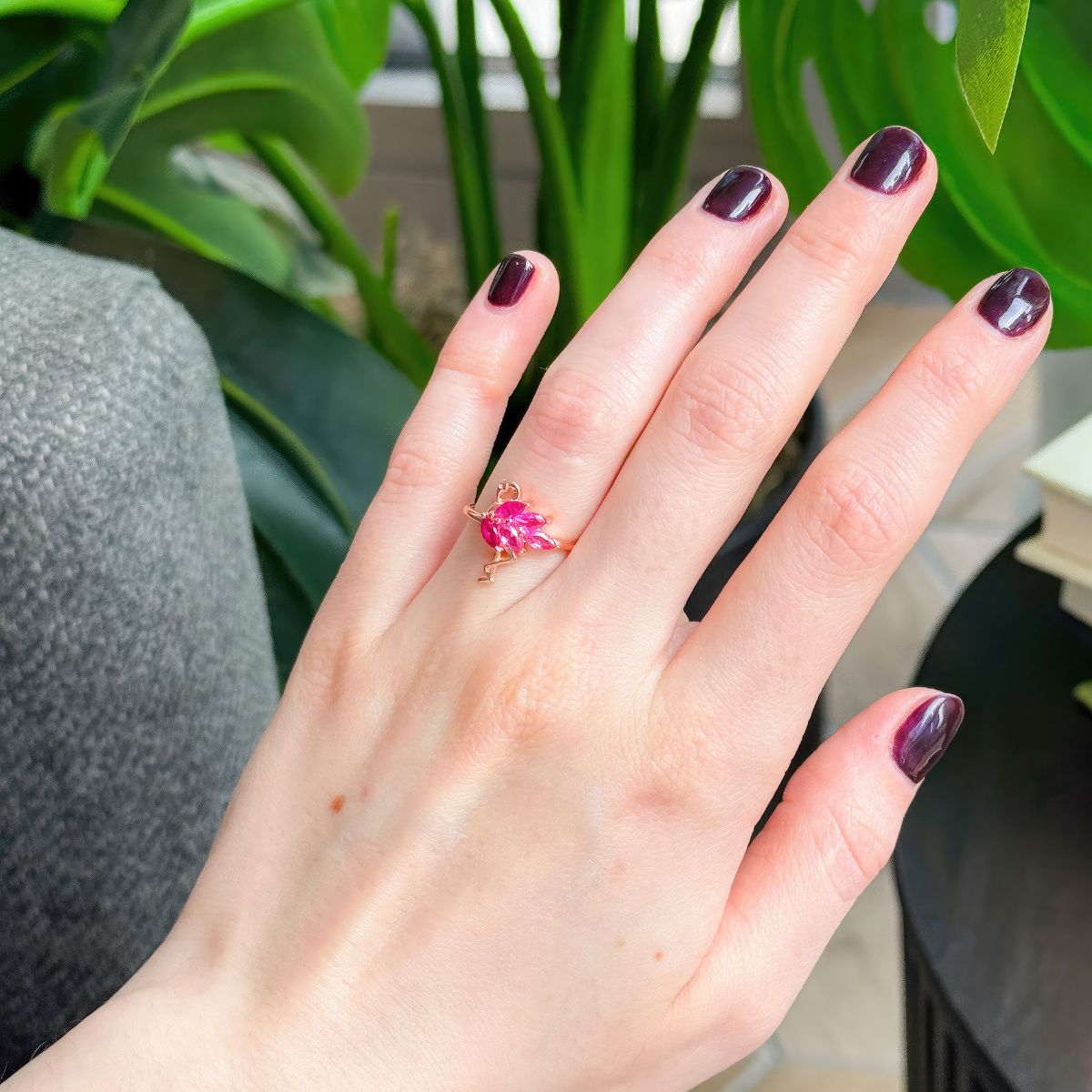 Sterling Silver Pink Flamingo Ring Sterling Silver Pink Flamingo Ring
